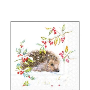 Ambiente 20 servetten 'Hedgehog in winter' 25 cm
