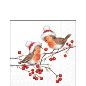 Ambiente 20 servetten 'Christmas robins' 25 cm