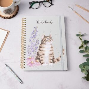 Wrendale notebook A4 'Whiskers and Wildflowers'