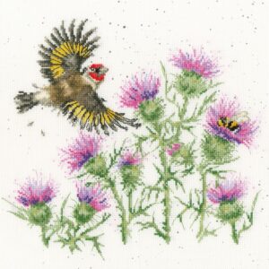 Wrendale borduurpakket 'Feathers and Thistles'